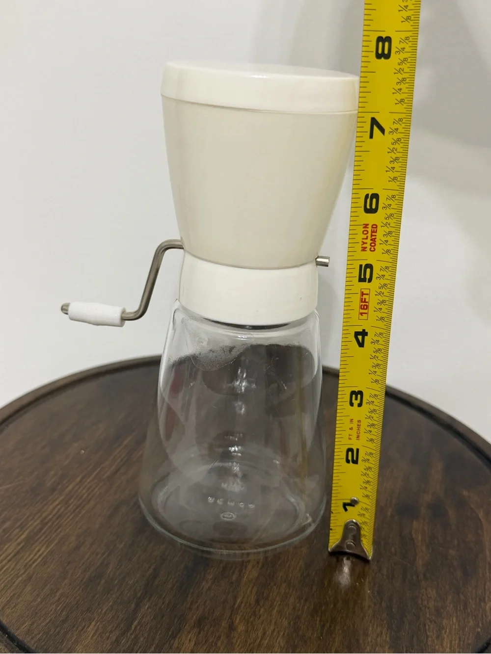 Vintage Gemco Manual Nut & Spice Grinder | Cream & Clear Glass